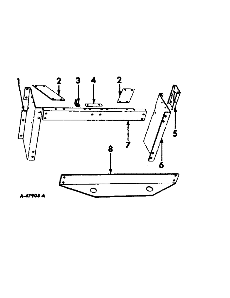 Схема запчастей Case IH 45 - (A-13) - MAIN FRAME AND GEAR CASE SUPPORT 