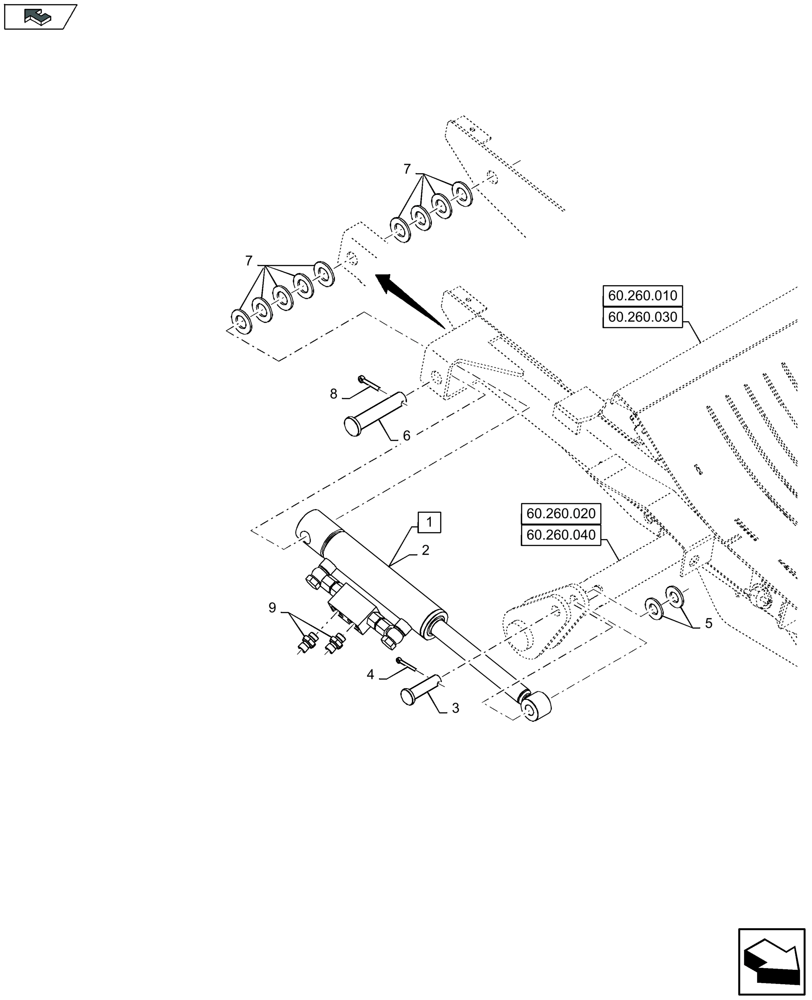 Схема запчастей Case IH LB334R - (35.565.010) - KNIFE DRAWER, HYDRAULICS (35) - HYDRAULIC SYSTEMS