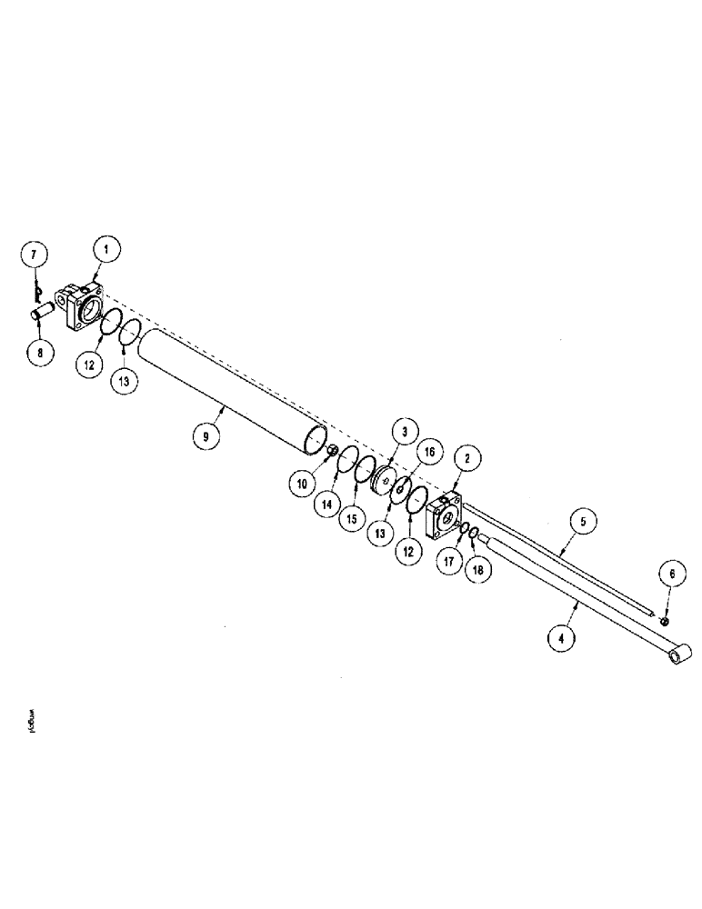 Схема запчастей Case IH SDX30 - (2.090.1) - HYDRAULIC LIFT CYLINDER, 4 INCH BORE X 30 INCH STROKE, 350720A1 AND 1016796 (07) - HYDRAULICS