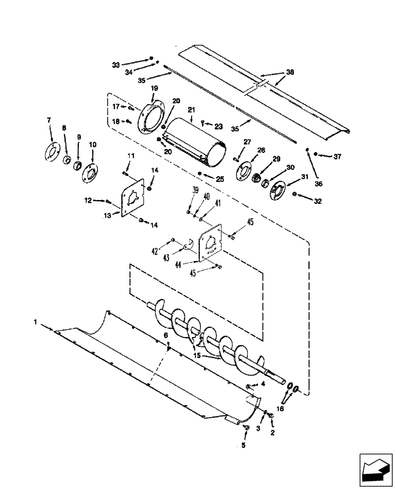 Схема запчастей Case IH 2577 - (74.140.10) - TAILINGS AUGER TROUGH (74) - CLEANING