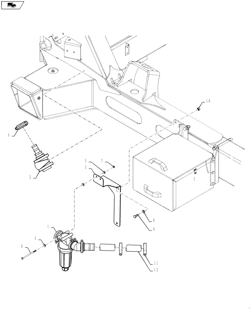 Схема запчастей Case IH 4420 - (09-016) - PLUMBING, LO-FLOW MOUNTING Liquid Plumbing