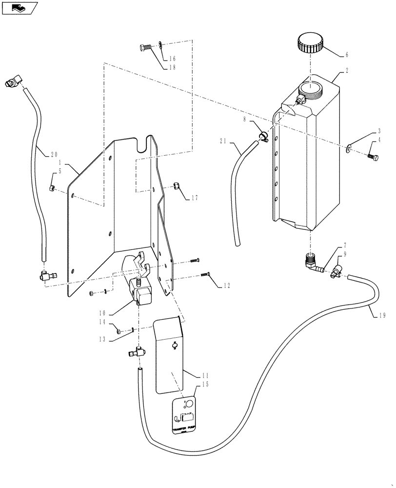 Схема запчастей Case IH 4420 - (11-032) - FOAMER, TRANSFER PUMP GROUP Options