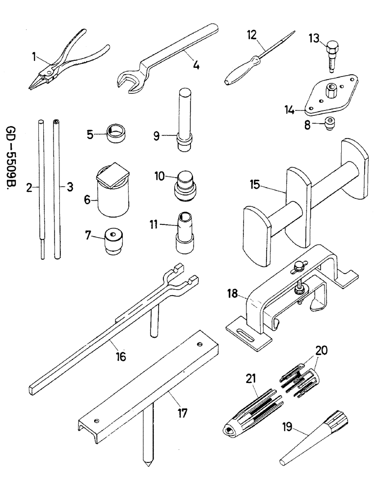 Схема запчастей Case IH 844S - (02-02) - SERVICE TOOLS FOR TRANSMISSION Accessories & Attachments / Miscellaneous