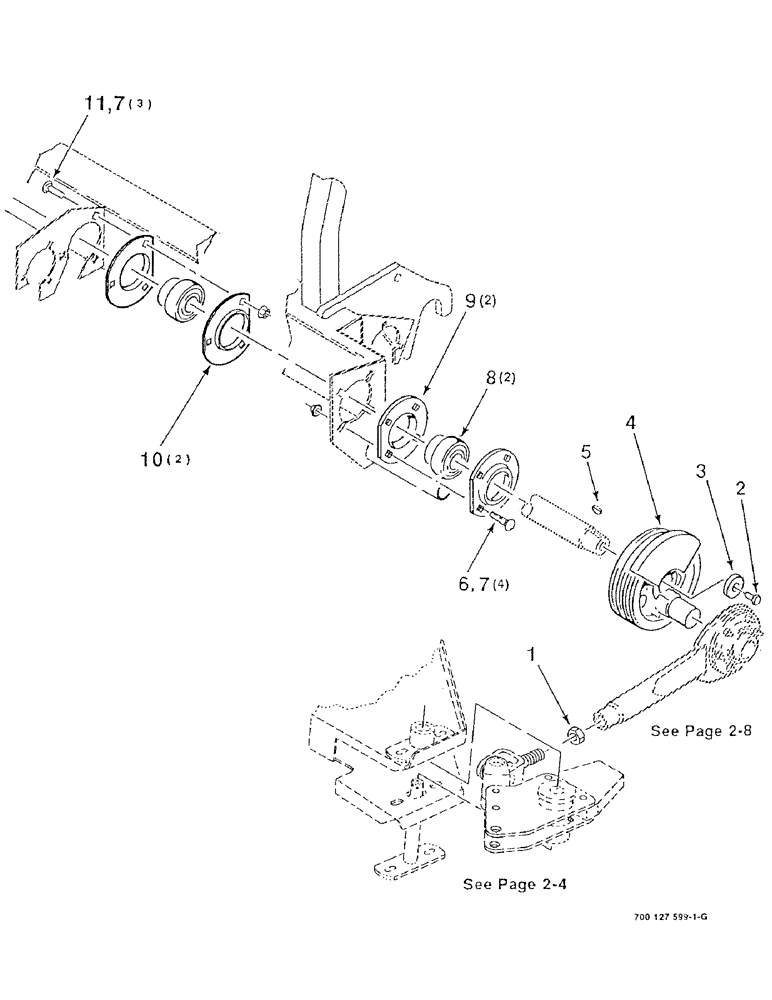 Схема запчастей Case IH 8750 - (2-02) - HEADER DRIVE ASSEMBLY, LEFT (58) - ATTACHMENTS/HEADERS