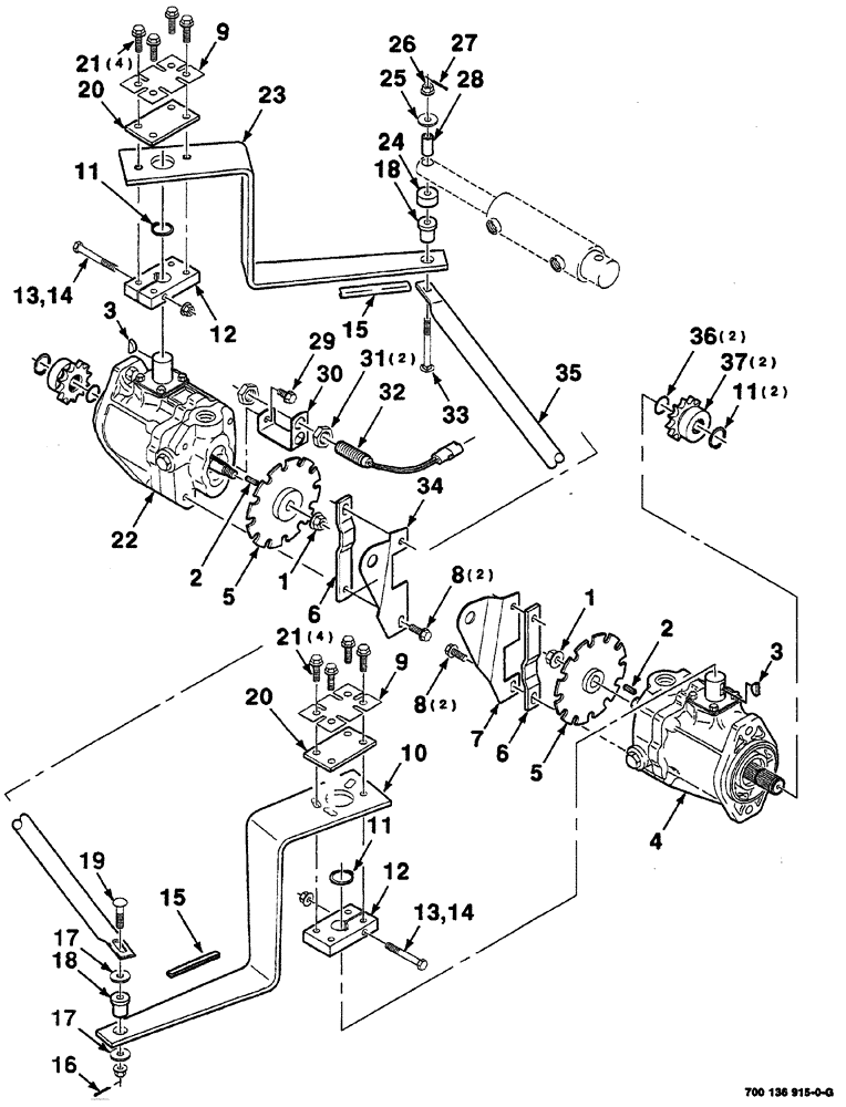 Схема запчастей Case IH 8870 - (08-16) - TRANSMISSION CONTROLS AND BRAKE ASSEMBLIES (S.N. CFH0189093 AND LATER) (35) - HYDRAULIC SYSTEMS