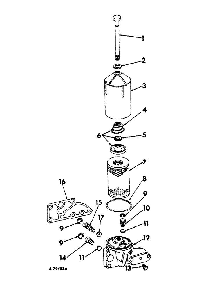 Схема запчастей Case IH 2606 - (073) - LUBRICATION SYSTEM, OIL FILTER, FOR CARBURETOR ENGINE TRACTORS WITH SERIAL NO. 38424 AND UP Lubrication System