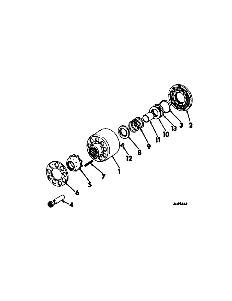 Схема запчастей Case IH 826 - (07-12) - DRIVE TRAIN, MOTOR CYLINDER BLOCK KIT, HYDROSTATIC DRIVE TRACTORS (04) - Drive Train