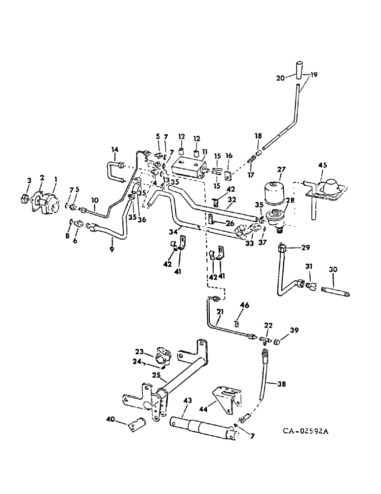 Схема запчастей Case IH 154 - (10-06) - HYDRAULICS, HYDRAULIC LIFT, CUB 154 LO-BOY TRACTORS WITH S/N 22332 * ABOVE, & ALL CUB 185 LO-BOYS (07) - HYDRAULICS