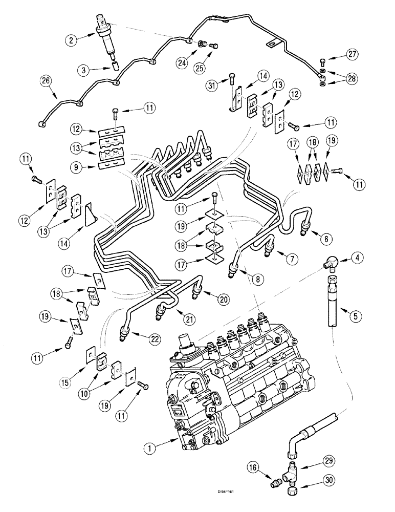 Схема запчастей Case IH SPX3150 - (074) - ENGINE, FUEL INJECTION SYSTEM, SPX3150 (10) - ENGINE