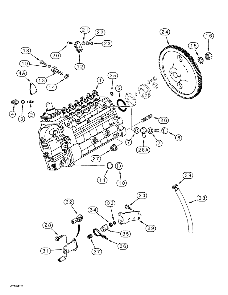 Схема запчастей Case IH 9330 - (3-020) - FUEL INJECTION PUMP AND DRIVE, 6TA-830 EMISSIONS CERTIFIED ENGINE, 9330 ONLY, S/N JEE0036501 & AFTER (03) - FUEL SYSTEM