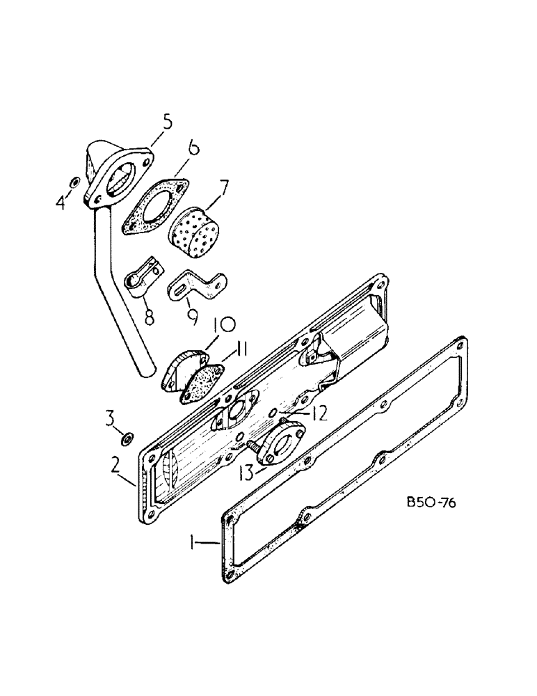 Схема запчастей Case IH 484 - (12-22) - POWER, CRANKCASE SIDE COVER, TRACTORS WITH SIDE COVER BREATHER Power