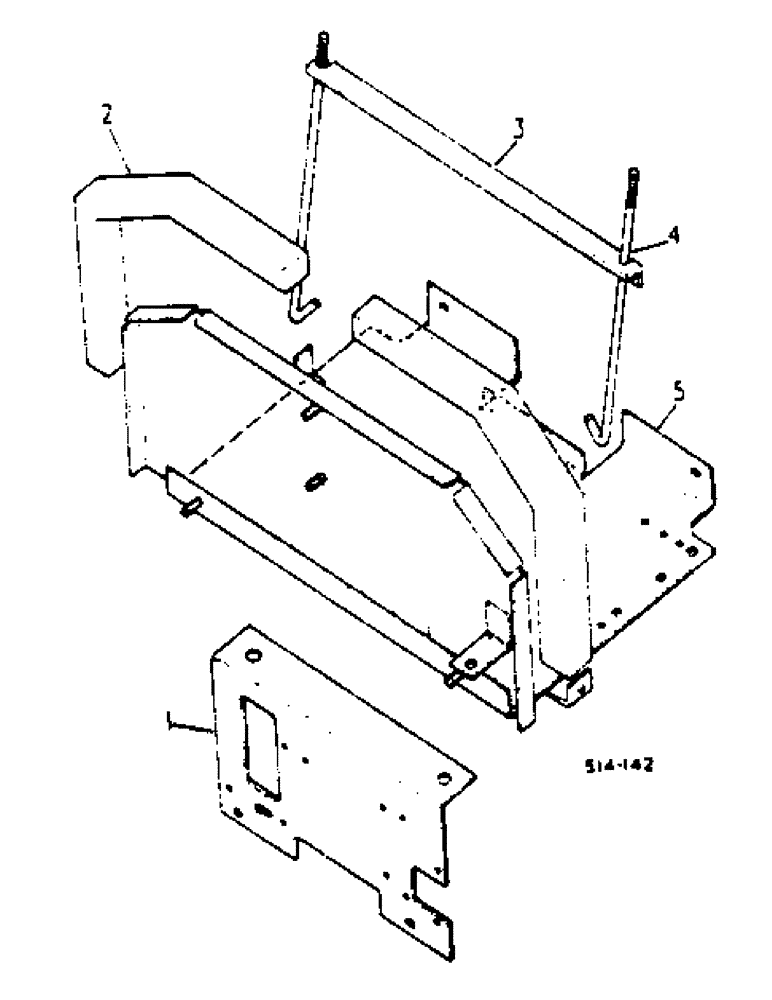 Схема запчастей Case IH 674 - (08-26) - BATTERY TRAY (06) - ELECTRICAL