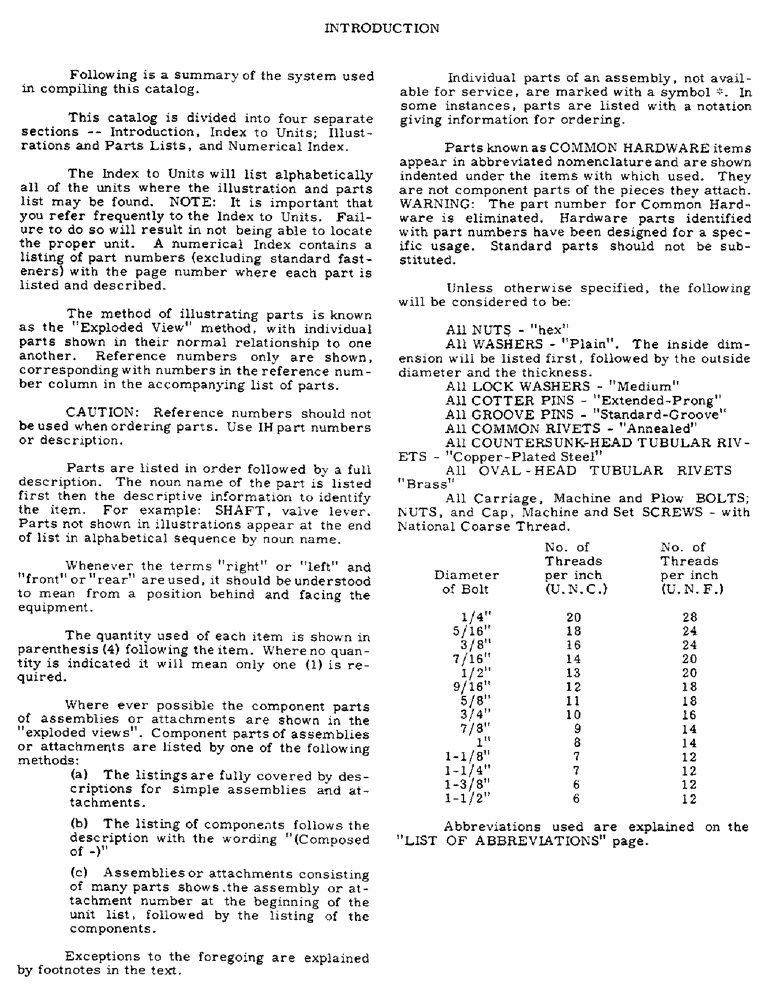 Схема запчастей Case IH 320 - (1-1) - INTRODUCTION 