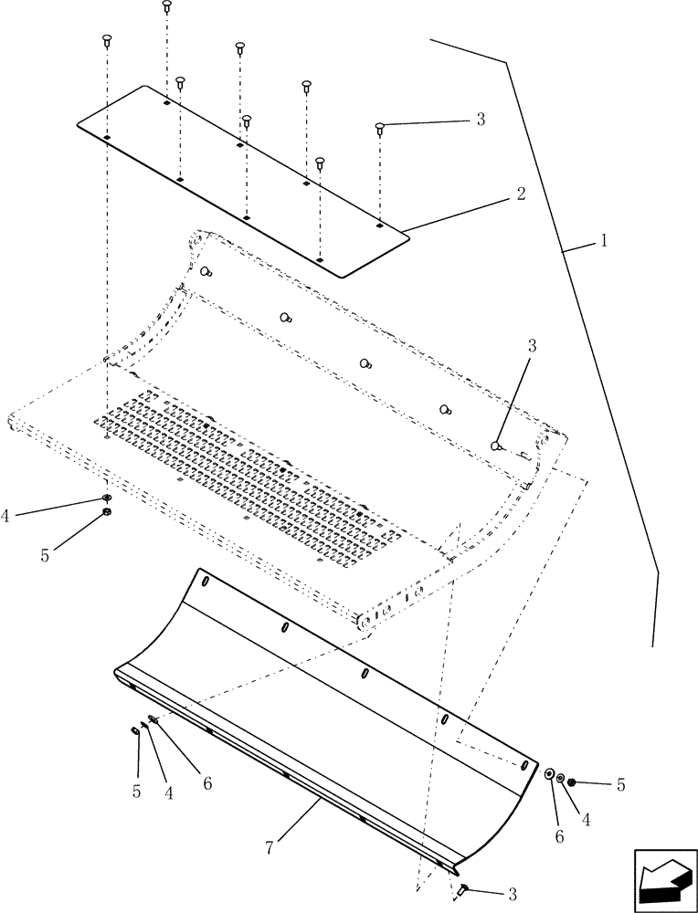 Схема запчастей Case IH 8010 - (66.350.05[02]) - KIT, GRATE COVER, BEATER DISCHARGE - PIN HAJ202001 & AFTER - 7010/8010 (66) - THRESHING