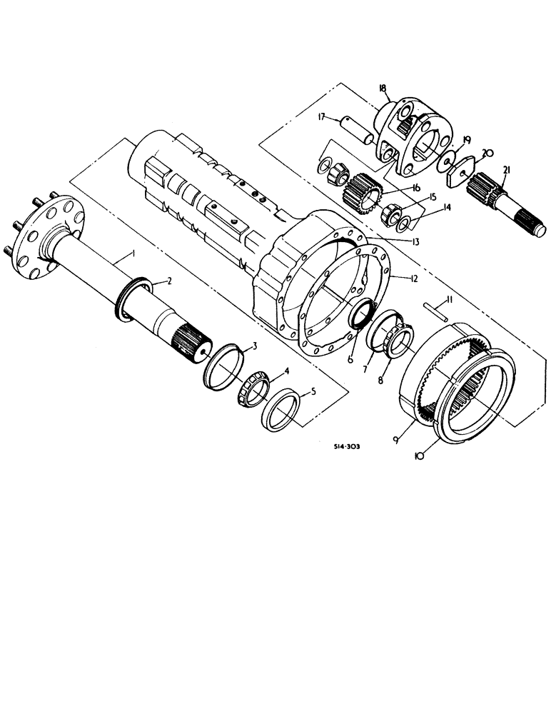 Схема запчастей Case IH 784 - (07-12) - DRIVE TRAIN, REAR AXLE, CARRIER AND CONNECTIONS (04) - Drive Train