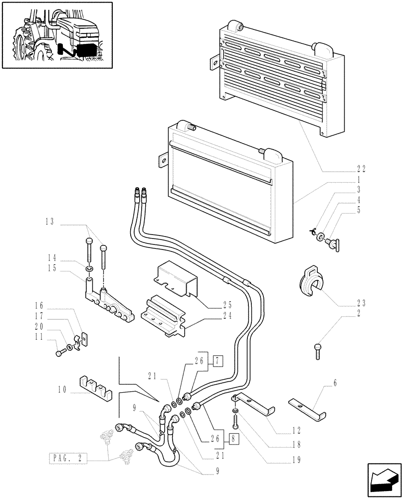 Схема запчастей Case IH MXM175 - (1.29.7/02[01C]) - GEARBOX LUBRICATION PIPING - D5067 - C5308 (03) - TRANSMISSION