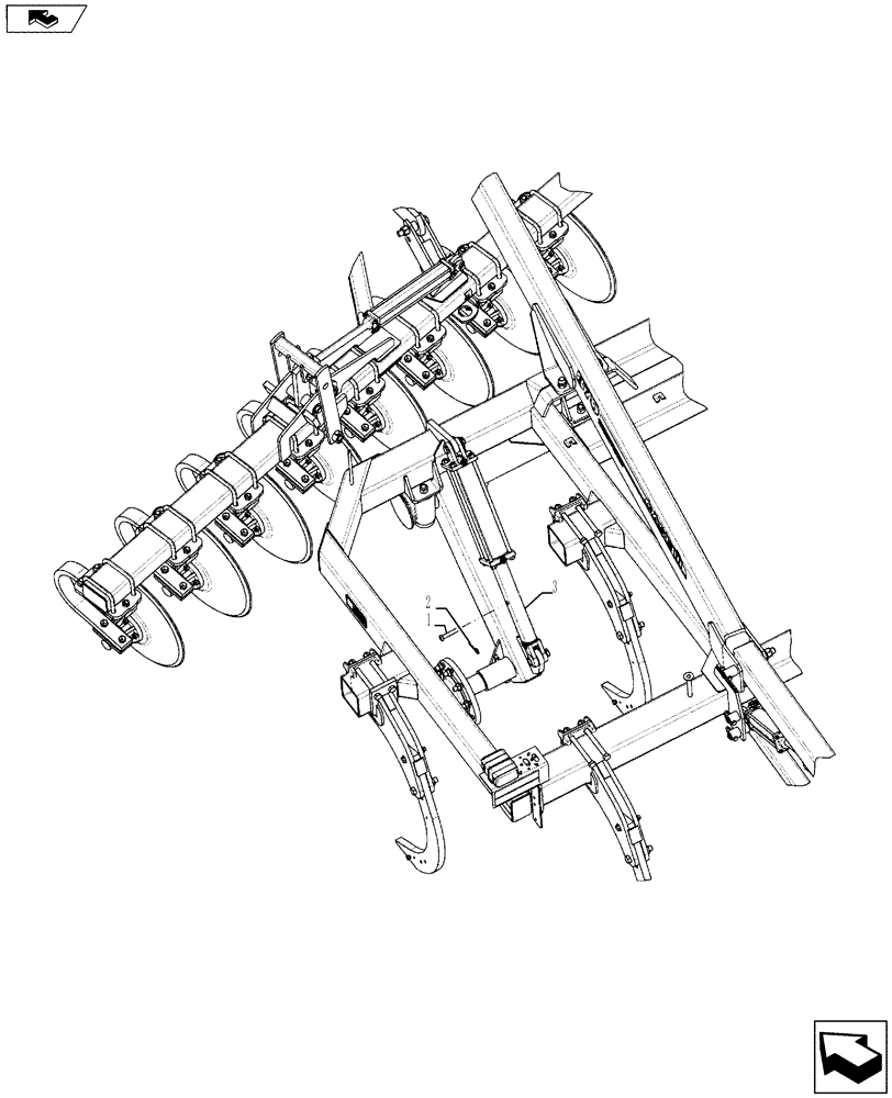 Схема запчастей Case IH ECOLO-TIGER 875 - (35.703.AA[03]) - MAIN LIFT TRANSPORT STOP (35) - HYDRAULIC SYSTEMS