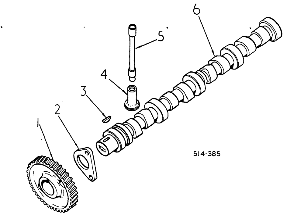 Схема запчастей Case IH 885 - (12-038) - CAMSHAFT AND RELATED PARTS Power