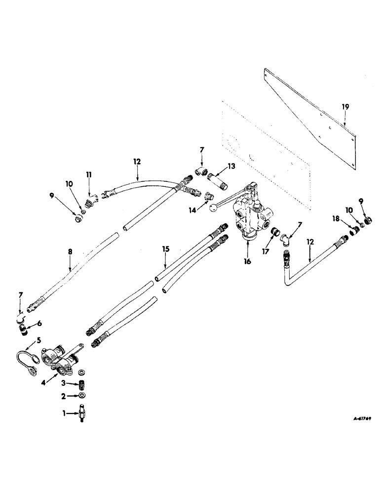 Схема запчастей Case IH B275 - (113) - HYDRAULIC ATTACHMENTS, DOUBLE ACTING REMOTE CONTROL PACKAGE (07) - HYDRAULIC SYSTEM