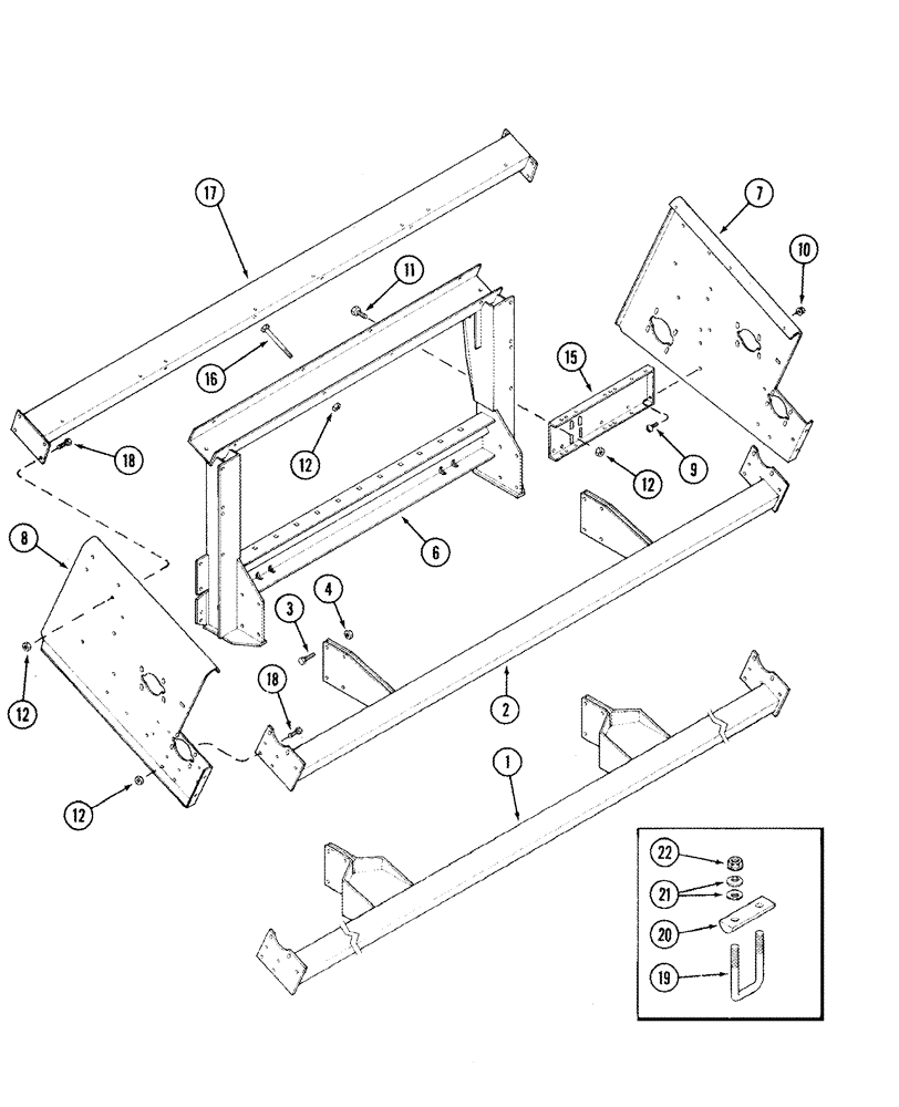 Схема запчастей Case IH 1063 - (09-01) - MAIN FRAME ASSEMBLY 1043, 1044, 1054, 1063 (09) - CHASSIS