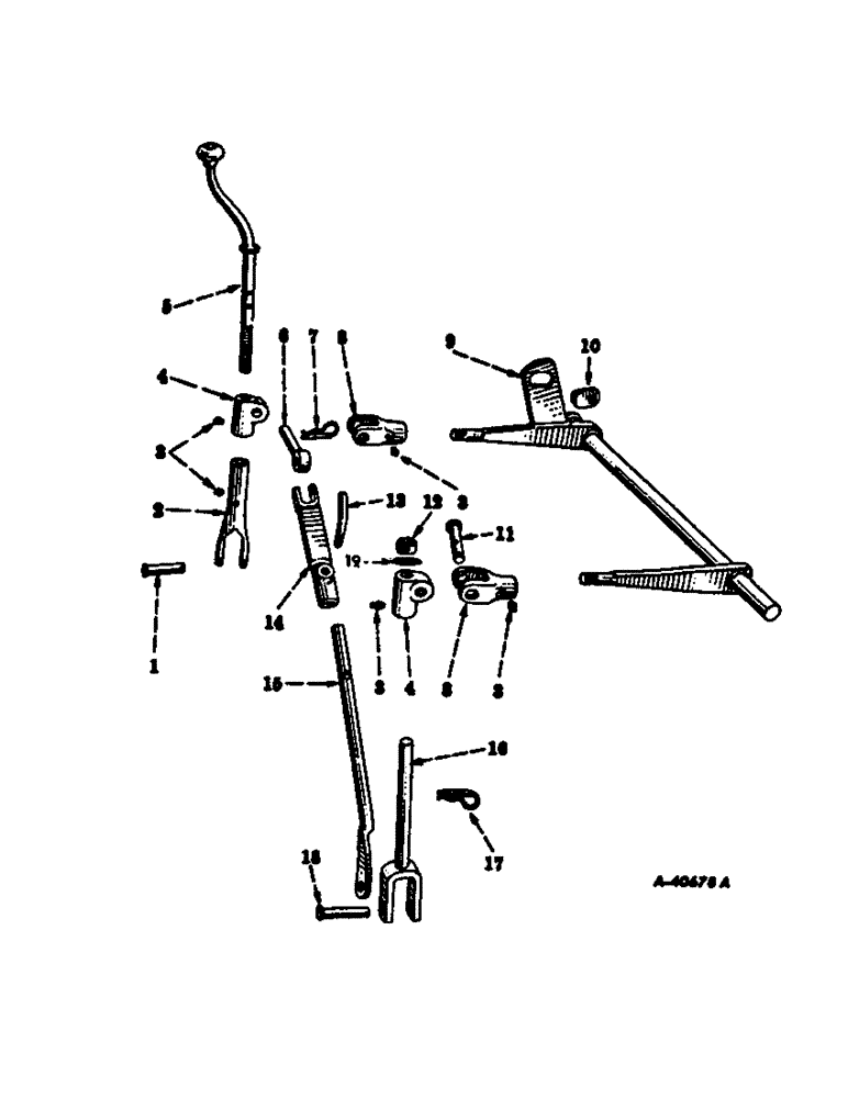 Схема запчастей Case IH INTERNATIONAL - (09-06) - FRAME, FAST-HITCH, CUB TRACTORS, ROCKSHAFT, LEVELING SCREW, LATERAL LINK AND LOCKING LINK (12) - FRAME