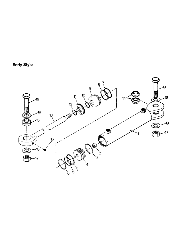 Схема запчастей Case IH PTA297 - (08-28) - STEERING CYLINDER (07) - HYDRAULICS