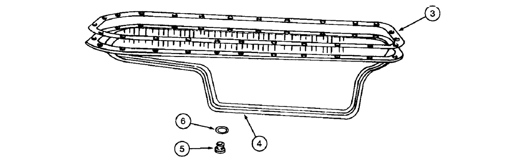 Схема запчастей Case IH D-282 - (2-116[B]) - OIL PAN AND GASKET, ALL MACHINES EXCEPT 403 AND 615 COMBINES 