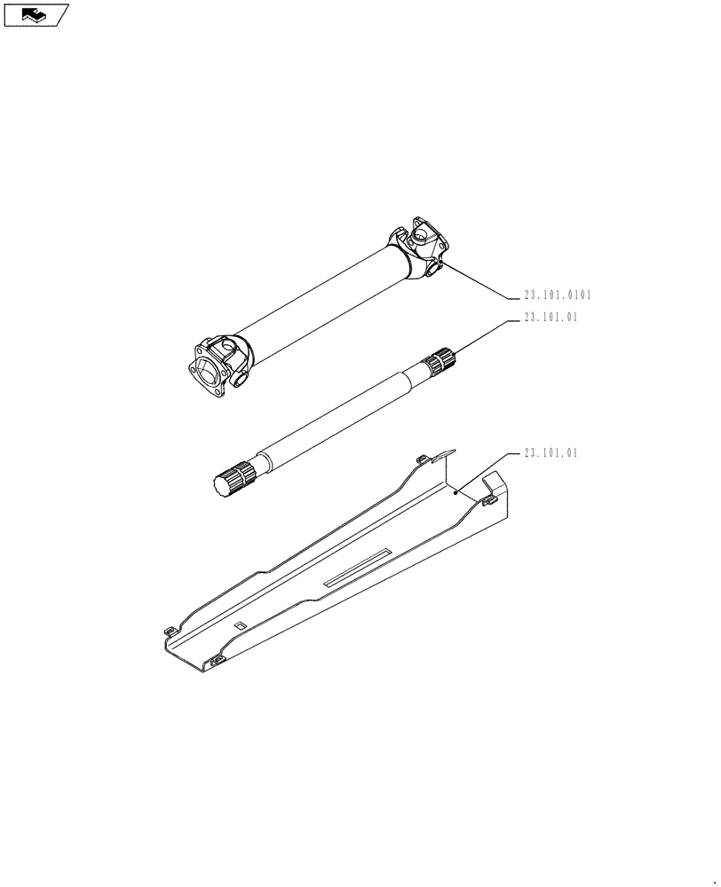 Схема запчастей Case IH PUMA 170 - (23.000.00) - PICTORIAL INDEX - 4WD LINES (23) - FOUR WHEEL DRIVE SYSTEM