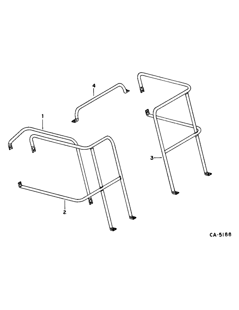 Схема запчастей Case IH 1470 - (20-06) - SEPARATOR, REAR HANDRAILS Separation