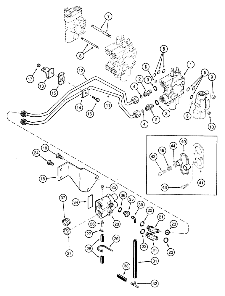 Схема запчастей Case IH 7210 - (8-076) - THIRD CIRCUIT REMOTE HYDRAULICS (08) - HYDRAULICS