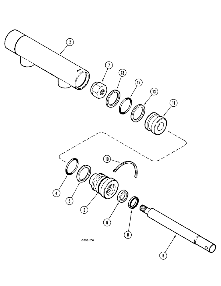 Схема запчастей Case IH 1660 - (8-76) - SEPARATOR CLUTCH CYLINDER (07) - HYDRAULICS