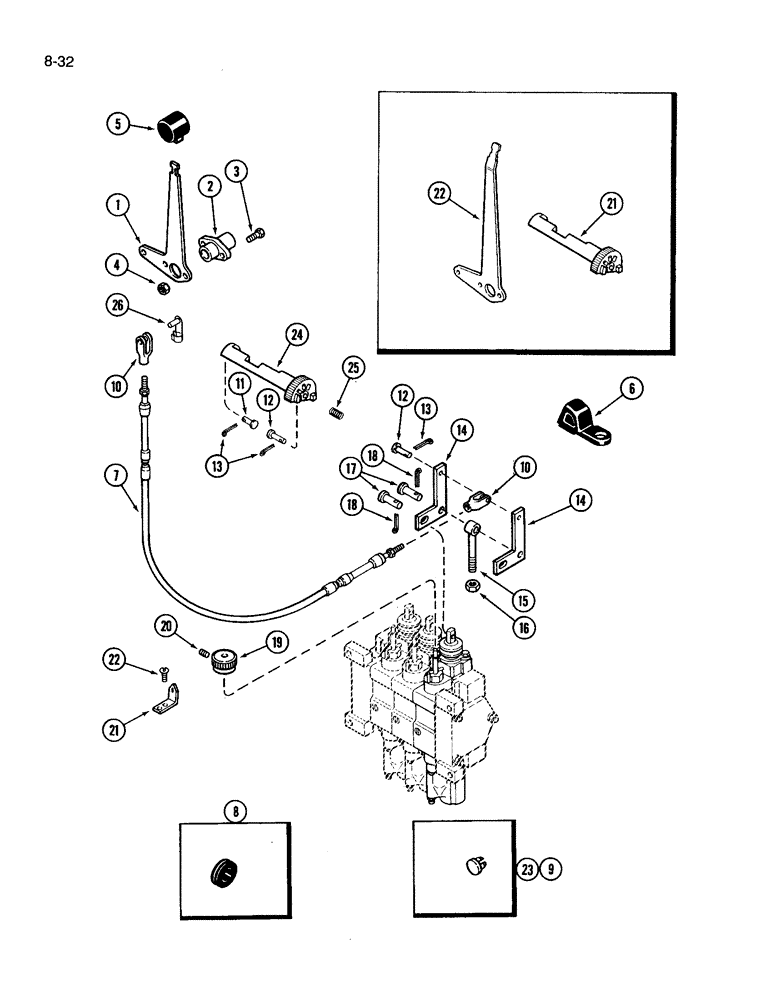 Схема запчастей Case IH 3394 - (8-32) - REMOTE HYDRAULICS ADD ON ATTACHMENT, THIRD OR FOURTH CIRCUIT WITHOUT LOAD CHECK (08) - HYDRAULICS