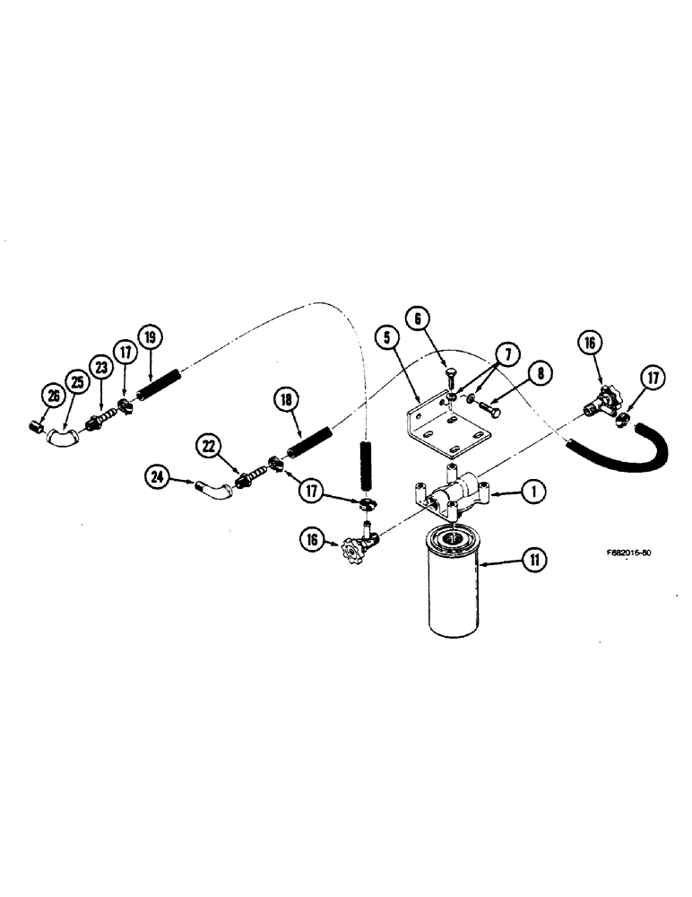 Схема запчастей Case IH 9150 - (2-22) - WATER FILTER AND MOUNTING, 3306 ENGINE (02) - ENGINE