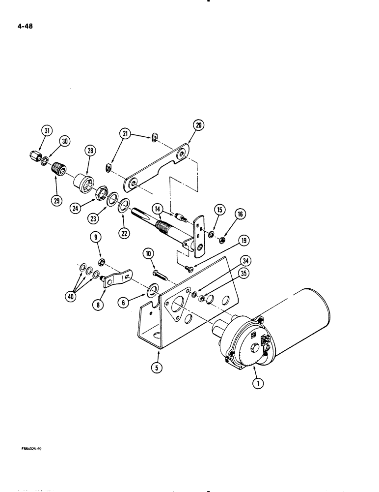 Схема запчастей Case IH 9130 - (4-48) - WIPER DRIVE ASSEMBLY, FRONT WINDOW (04) - ELECTRICAL SYSTEMS