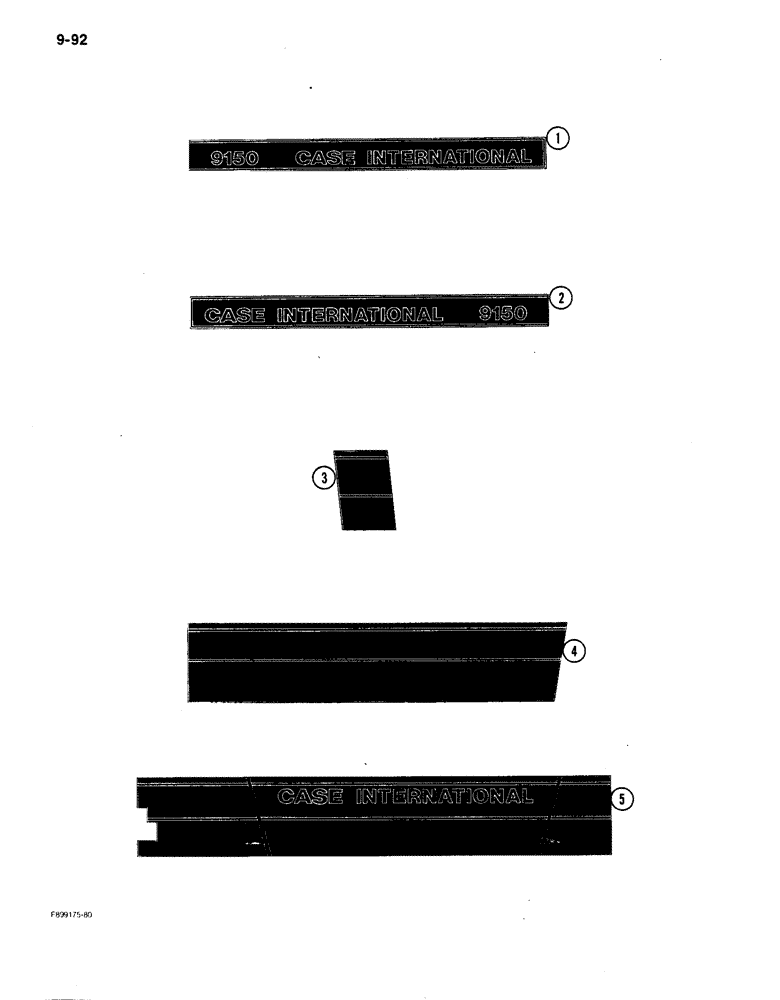 Схема запчастей Case IH 9150 - (9-92) - 60-6380T1 DECALS (09) - CHASSIS/ATTACHMENTS