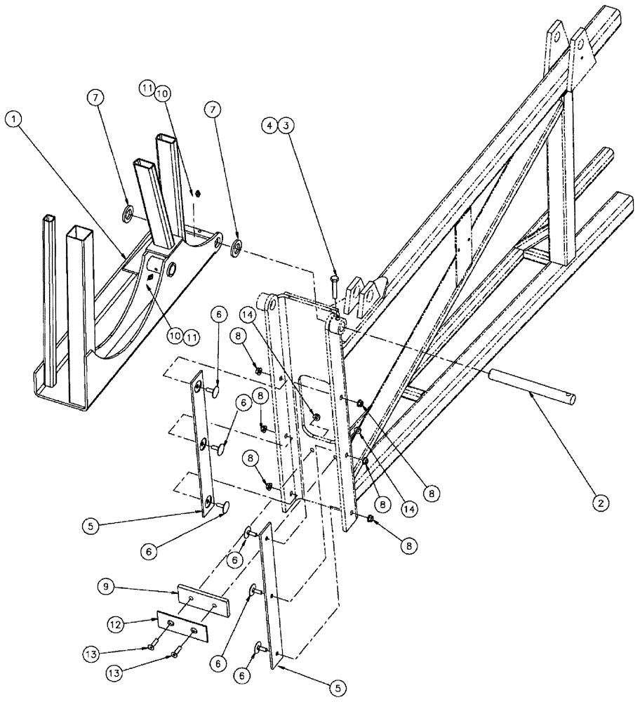 Схема запчастей Case IH SPX3310 - (08-025) - OUTER BOOM ASSEMBLY, L.H. - 90, ENDING 11/2008 (09) - BOOMS