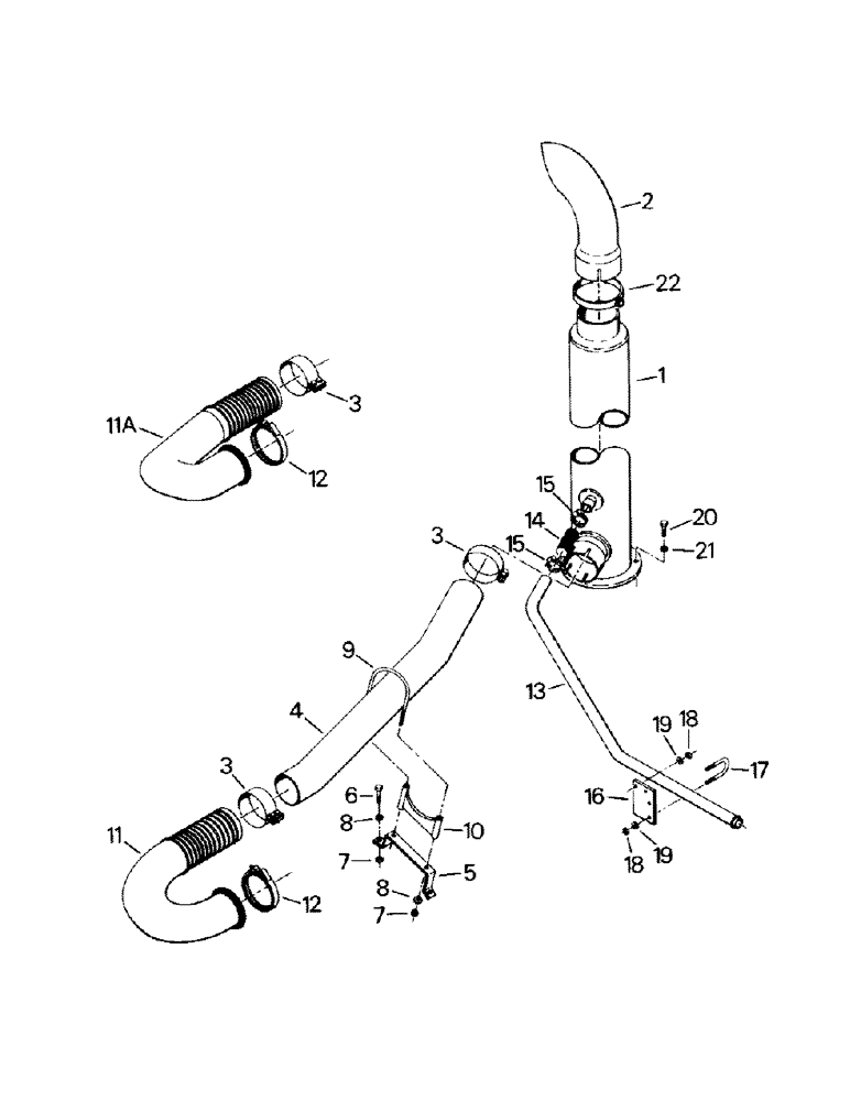 Схема запчастей Case IH STEIGER - (04-12) - EXHAUST SYSTEM (04) - Drive Train