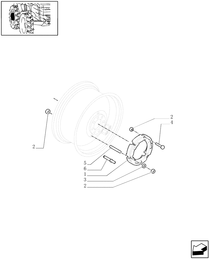 Схема запчастей Case IH PUMA 165 - (1.49.7) - (VAR.010/1-011/1) REAR BALLAST (05) - REAR AXLE