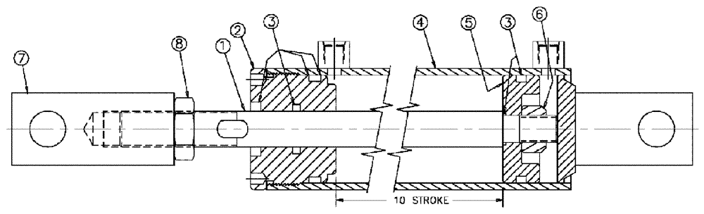 Схема запчастей Case IH 3185 - (07-009) - BOOM LEVEL (75 BOOM) Cylinders