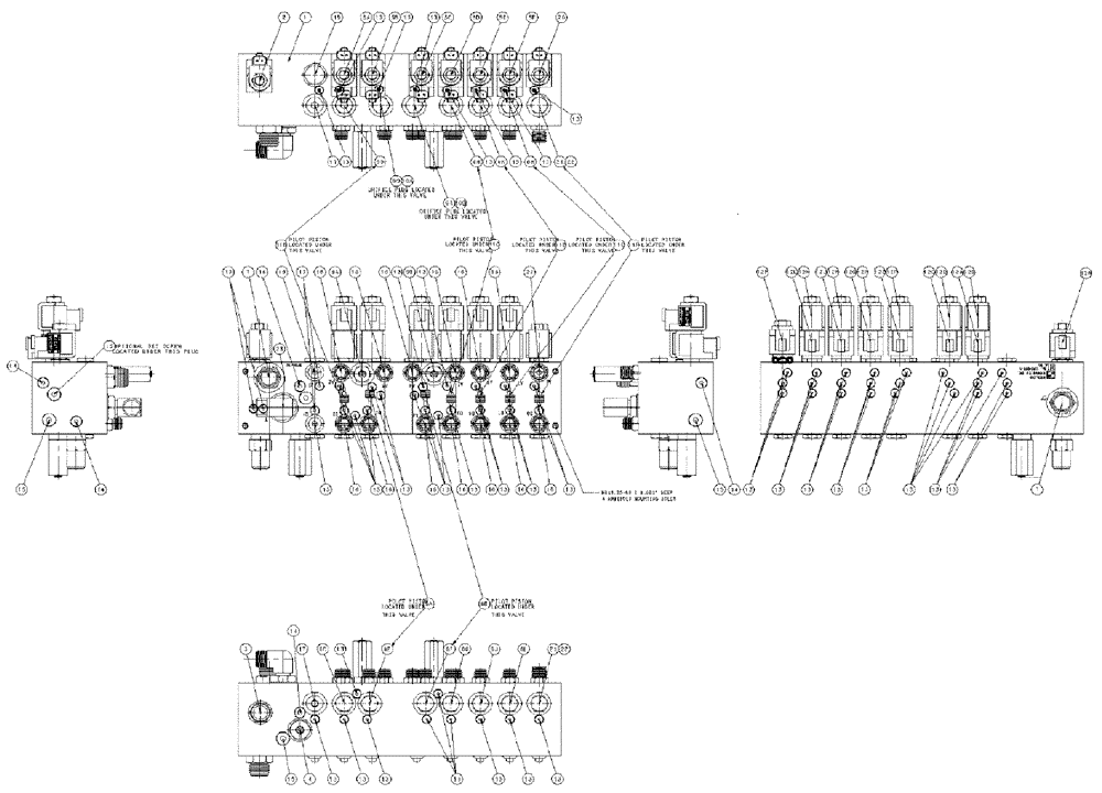 Схема запчастей Case IH 610 - (03-024) - VALVE CONTROL 7 BANK W/F, "SERIAL # 6700 AND LATER" (09) - BOOMS