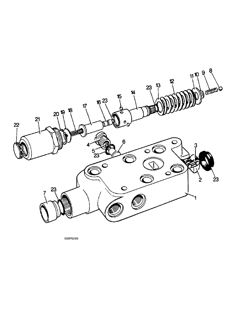 Схема запчастей Case IH 1210 - (8-58) - LIVE TAKE-OFF VALVE (08) - HYDRAULICS