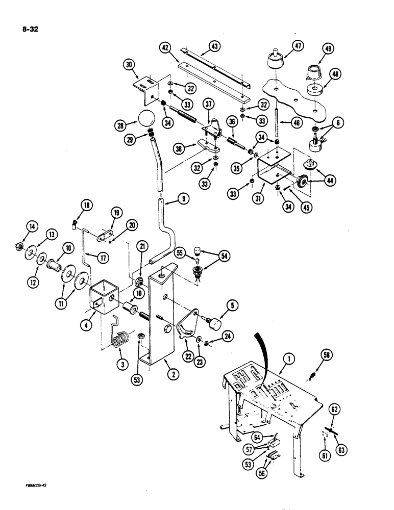 Схема запчастей Case IH 9170 - (8-32) - THREE POINT HITCH CONTROLS, P.I.N. JCB0002056 AND AFTER (08) - HYDRAULICS