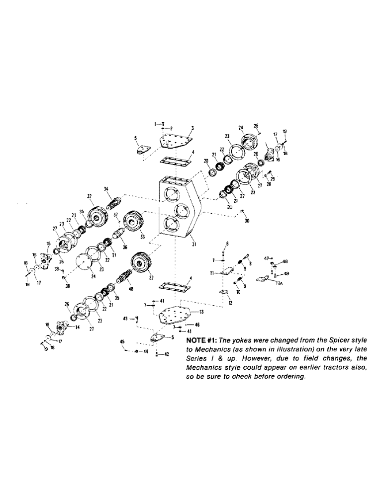 Схема запчастей Case IH STEIGER - (04-58) - TRANSFER CASE, SINGLE SPEED (04) - Drive Train