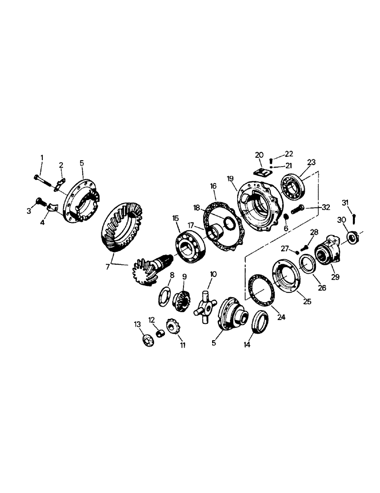 Схема запчастей Case IH ST220 - (04-55) - K-598 DIFFERENTIAL ASSEMBLY (04) - Drive Train