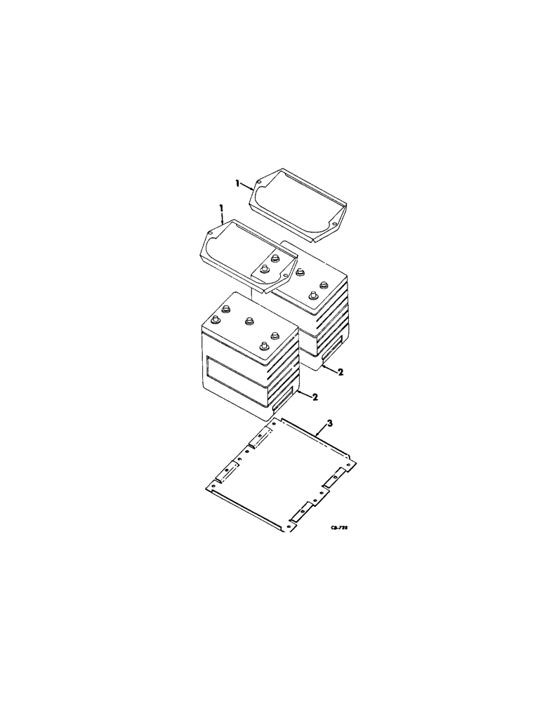 Схема запчастей Case IH 315 - (G-08[A]) - ELECTRICAL SYSTEM, BATTERY AND TRAY, DIESEL ENGINE (06) - ELECTRICAL SYSTEMS