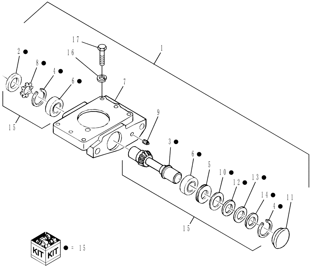 Схема запчастей Case IH MDX81 - (008) - MODULE, GEARBOX (58) - ATTACHMENTS/HEADERS