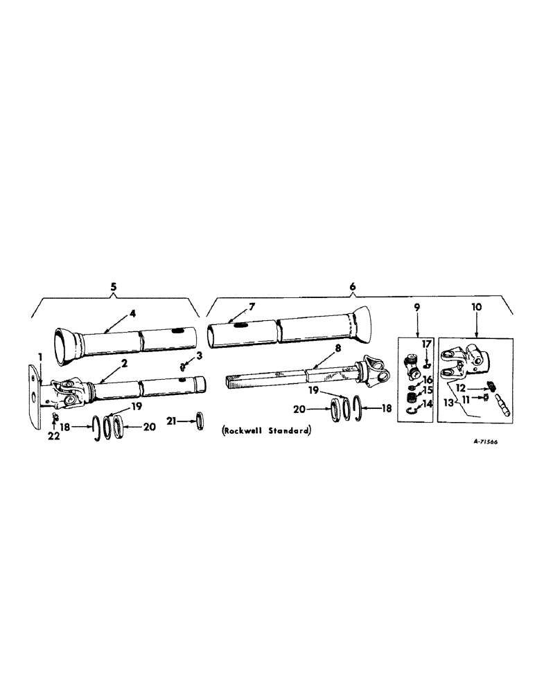 Схема запчастей Case IH 410 - (F-17) - POWER DRIVE EQUIPMENT (ROCKWELL STANDARD), (FOR TWO OR THREE-POINT HITCH) 