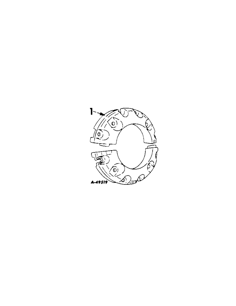 Схема запчастей Case IH 340 - (189[A]) - WHEELS, REAR WHEEL WEIGHTS, SPLIT TYPE, FOR USE ON TRACTORS WITH 24 INCH REAR WHEELS) (11) - WHEELS