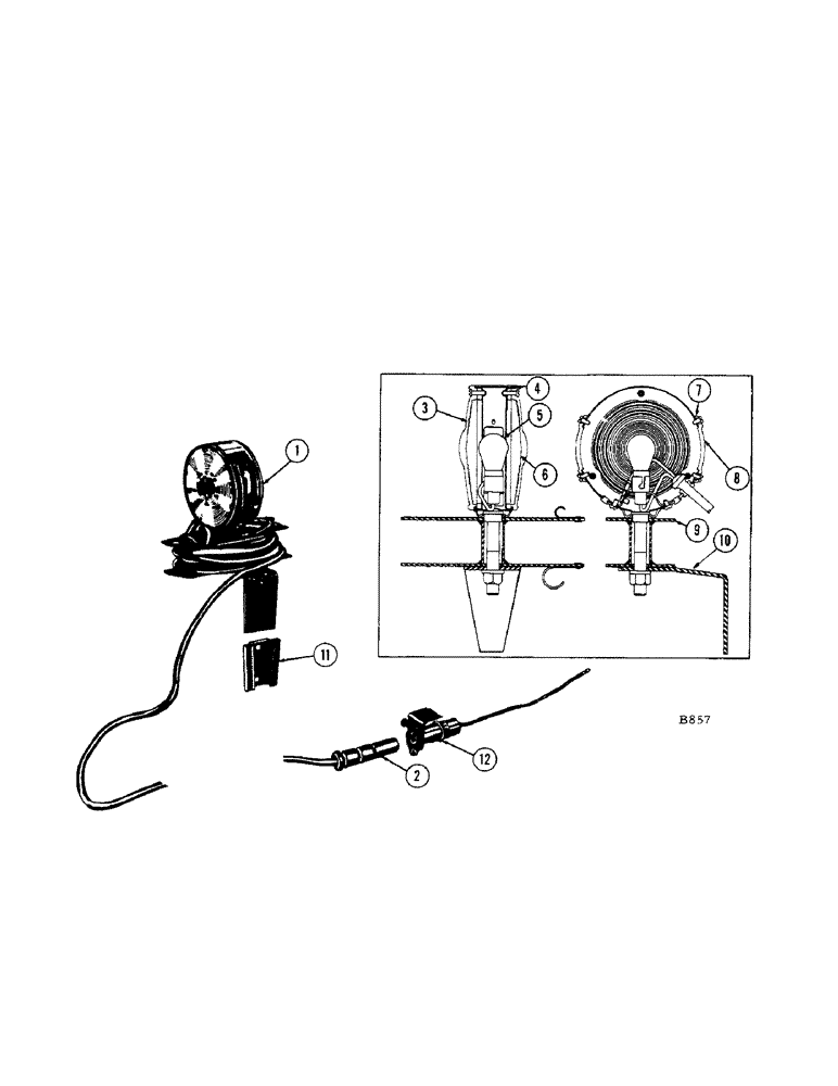 Схема запчастей Case IH 400 - (108[1]) - WARNING LAMP ATTACHMENT (88) - ACCESSORIES