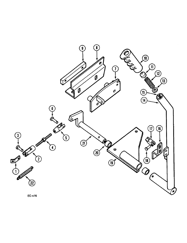 Схема запчастей Case IH 733 - (6-328) - HAND LEVER FOR DOUBLE CLUTCH (06) - POWER TRAIN